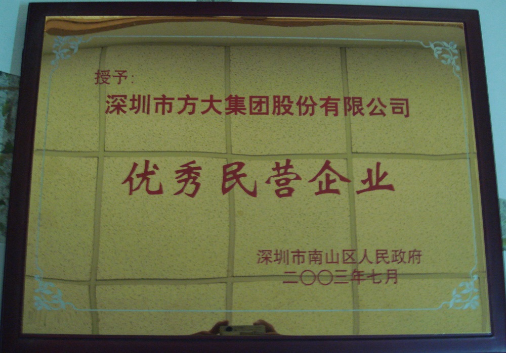 2003 南山区优异民营企业